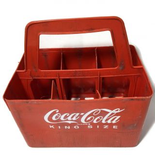Vintage COCA - COLA Coke King Size RED PLASTIC Six - Pack BOTTLE CARRIER Caddy 6 3