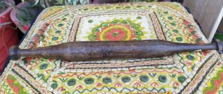 Ancient Old Wooden Dough Pastry Roller Making Cake Bread Big Rolling Pin Roller