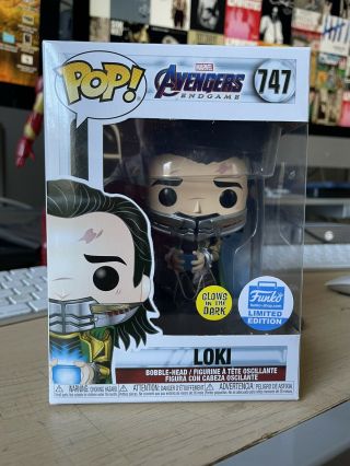 Funko Pop Marvel Avengers Endgame Shop Exclusive Gitd Loki 747