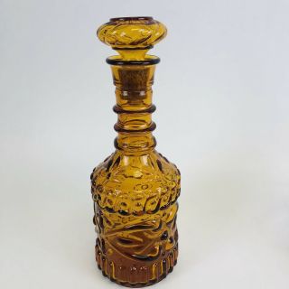 Vintage Kentucky Jim Beam Amber Glass Liquor Bottle Decanter Empty Decor