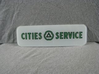 Cities Service (green) Ad Glass - Bennett 900 - 1000 Gas Pump