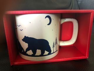 Tim Hortons 2019 Holiday White & Blue Ceramic Mug Bear