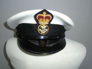 Royal Navy Mens Petty Officer Cap With Badge Size 60cm Rn Issue