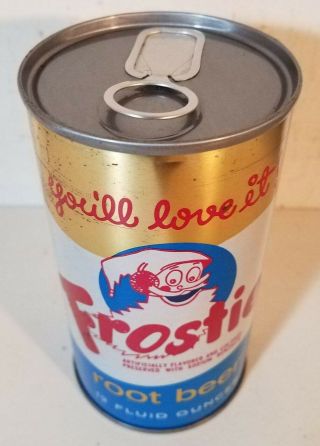 Frostie Root Beer 12oz Juice Top Can Seven - Up Detroit Redford Michigan Camden Ri