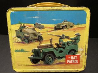 1967 The Rat Patrol Tv Series Metal Lunch Box Aladdin Industries - No Thermos