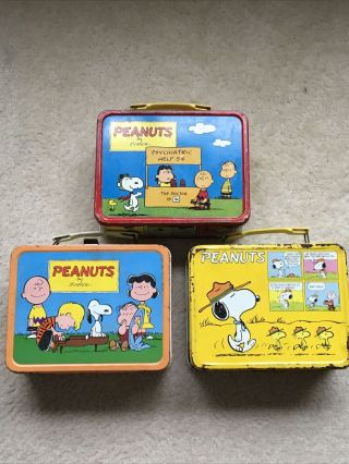 Peanuts Metal Lunch Boxes,  The Peanut Collect Set Of 3