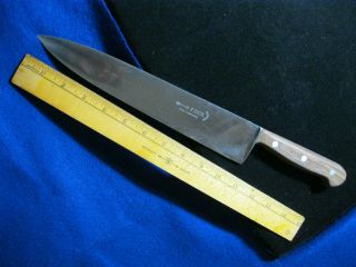 Vintage F.  Dick Germany 15 5/8 " Chef Butcher Knife 10 1/4 " Blade Length