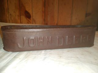 Vintage Antique Embossed John Deere Horse Drawn Implement Tool Box