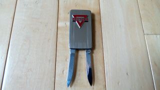 Vintage Conoco Oil Co Money Clip With Knife And Nail File In