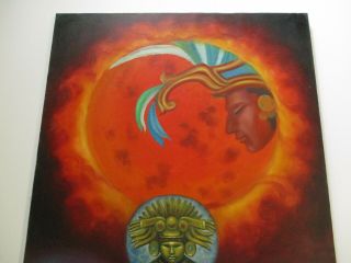 BECERRA PAINTING LARGE ICONIC SOUTH AMERICAN INDIAN PORTRAIT SPIRITUAL MODERN 3