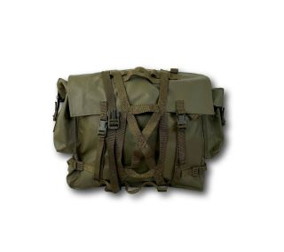Vintage German Military Green Rubberized Rubber Coated Pack Backpack Rucksack