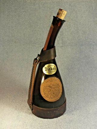 Rare Vintage George Dickel Tennessee Whisky Powderhorn Bottle 11” Stamped 1964
