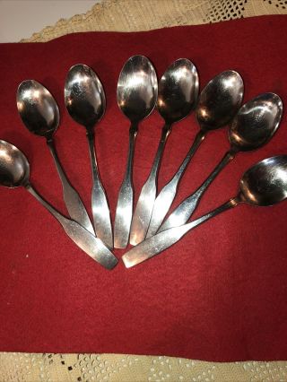 Oneida Community Stainless.  8.  Paul Revere.  6 3/4 " Soup Tablespoons