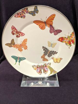 Mackenzie - Childs Butterfly Garden Enamel Dinner Plate