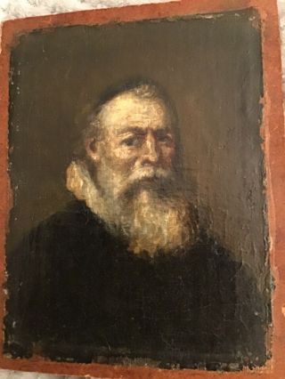 Dutch or Flemish School Portrait Old Bearded Man with Ruff & Skull Cap 17th C. 6