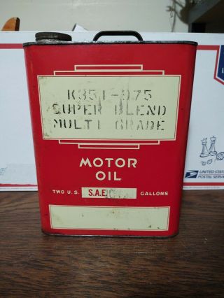 Vintage 2 Gallon Motor Oil Can