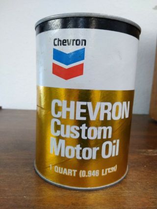 Chevron Custom Motor Oil Can Bank 5 1/2 " Tall 4 " Diameter