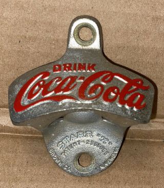 Vintage Coca Cola Starr “x” Bottle Opener - Patent No - Brown Co - N News Va