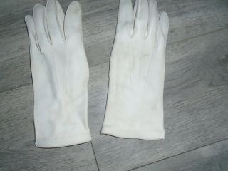 Household Cavalry White Leather/nubuck Gloves Size 8 British Army