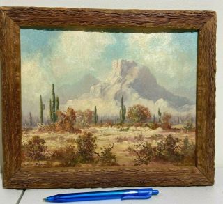 Listed Artist David C Swing Framed Signed Oil Painting Western Arizona
