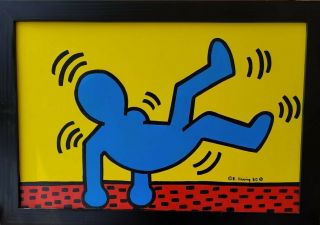 Acrylic On Canvas By Keith Haring 1980 - Pop Art