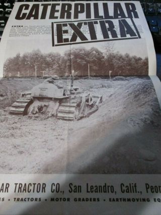 " Caterpillar Extra " D2,  D4 Tractors Sales Brochure/newspaper 1953