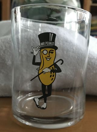 Set Of 4 Vintage Mr.  Peanut Drinking Glasses