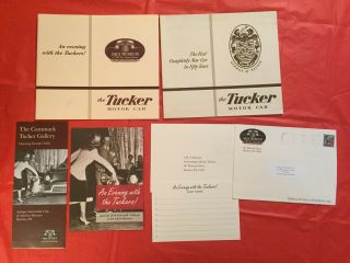 2014 Aca Museum Tucker Archive - - 4 Car Dealer Brochures - 2 Envelopes - 1 Reply Card