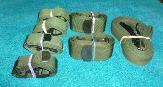 Us Military Vehicle Web Tie - Down Straps With Carring Case.