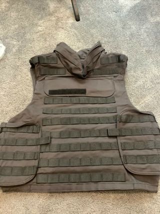 Dutch Police Black Molle Plate Carrier,  Body Armour - Tactical Police - L
