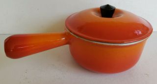 Le Creuset Flame Orange 3 Cup 14 Sauce Pan W/ Lid P14