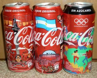 Rare Coca - Cola Coke Buenos Aires 2018 Youth Olympic Games Can Set Cans Argentina