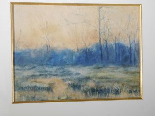 Attr:Alexander John Drysdale Listed Artist Oil Wash/Paper Board Bayou Landscape 2