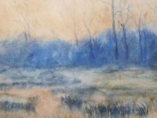 Attr:Alexander John Drysdale Listed Artist Oil Wash/Paper Board Bayou Landscape 4