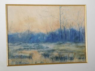 Attr:Alexander John Drysdale Listed Artist Oil Wash/Paper Board Bayou Landscape 5