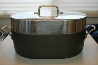 Magnalite Ghc Usa 15.  5 Anodized Aluminum Roaster W Trivet Roasting Pot Pan Huge