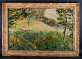 Early 20th Century American Impressionist Oil Painting " The Little Meadow "