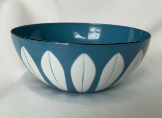 Cathrineholm Lotus Bowl Blue & White Enamelware 5.  5” Catherine Holm Mid Century