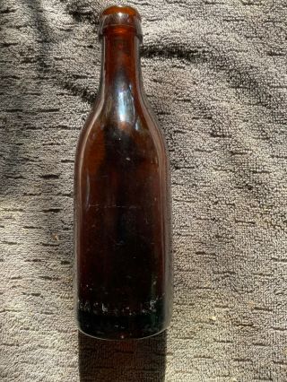 C1915 Antique Coke Coca Cola Bottle Amber Nashville Root Brown Soda 2
