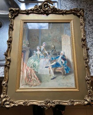 19th C.  Watercolor By B L Borione.  Noted French Artist.