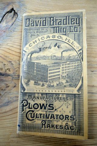1886 David Bradley Mfg Co Advertising Book Vintage Farming Plows