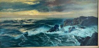 Painting,  Seascape,  oil on canvas,  signed Alexander Dzigurski 2
