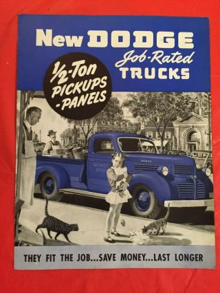 1946 Dodge " 1/2 Ton Pickups & Panels - - - Job - Rated Trucks " Truck Dealer Brochure