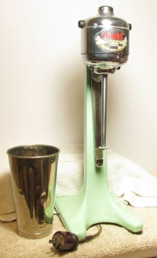 Arnold No 17 Porcelain Milk Shake Mixer With Cup - 1923