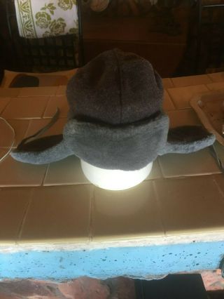 Vintage Soviet Army Soldier Ushanka Winter Hat Size 56 Moscow 1986