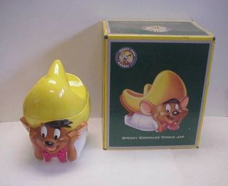 1996 Warner Brothers Looney Tunes Speedy Gonzales Cookie Jar W Box