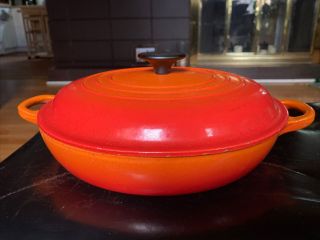 Le Crueset 26 2 1/4 Qt Casserole Dutch Oven Pan Round Flame -