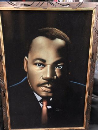 Black Velvet Painting Vintage Martin Luther King Jr