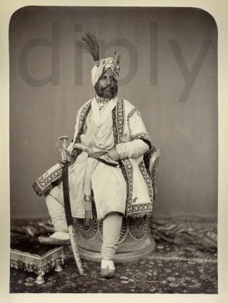 Plaque Alu Deco Photo Maharaja Kashmir Nord Inde Fin Xixeme Siecle