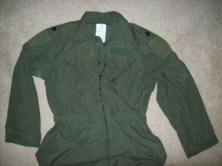 Cwu 27p Green Nomex Flight Suit Size 46r 46 Regular Usn/usaf/army Great Cond